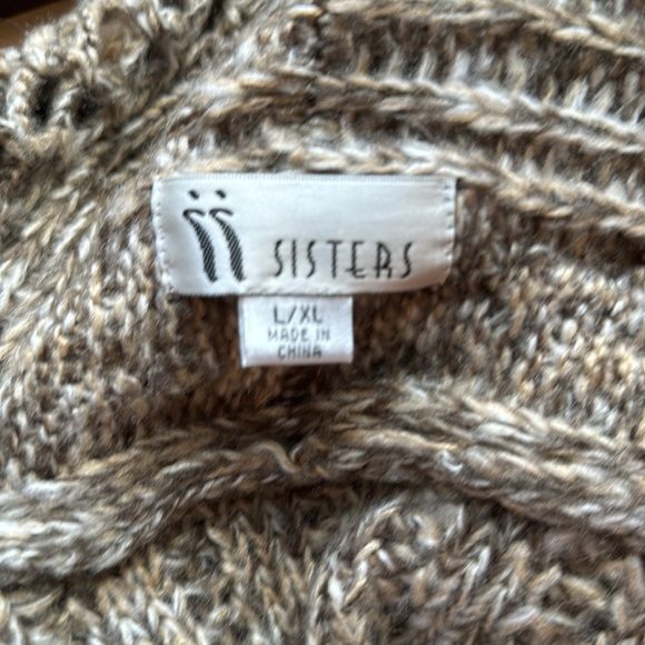 🍁 Funky Sisters brand Open Front large weave Sweater Size L 🍁 - Picture 7 of 9